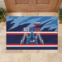 Slovenia Sport Fan Jersey Rubber Doormat Broken Ice Style Patterns - Wonder Print Shop