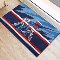 Slovenia Sport Fan Jersey Rubber Doormat Broken Ice Style Patterns - Wonder Print Shop