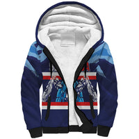 Custom Slovenia Sport Fan Jersey Sherpa Hoodie Broken Ice Style Patterns - Wonder Print Shop
