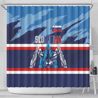 Slovenia Sport Fan Jersey Shower Curtain Broken Ice Style Patterns - Wonder Print Shop