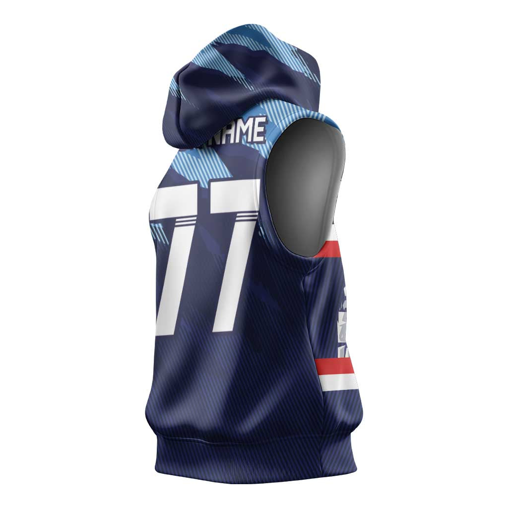 Custom Slovenia Sport Fan Jersey Sleeveless Hoodie Broken Ice Style Patterns - Wonder Print Shop