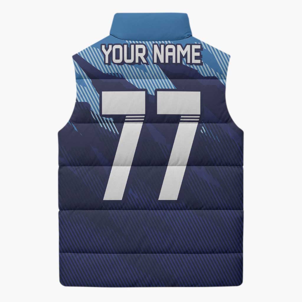 Custom Slovenia Sport Fan Jersey Sleeveless Puffer Jacket Broken Ice Style Patterns - Wonder Print Shop