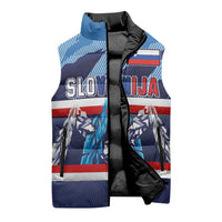 Custom Slovenia Sport Fan Jersey Sleeveless Puffer Jacket Broken Ice Style Patterns - Wonder Print Shop