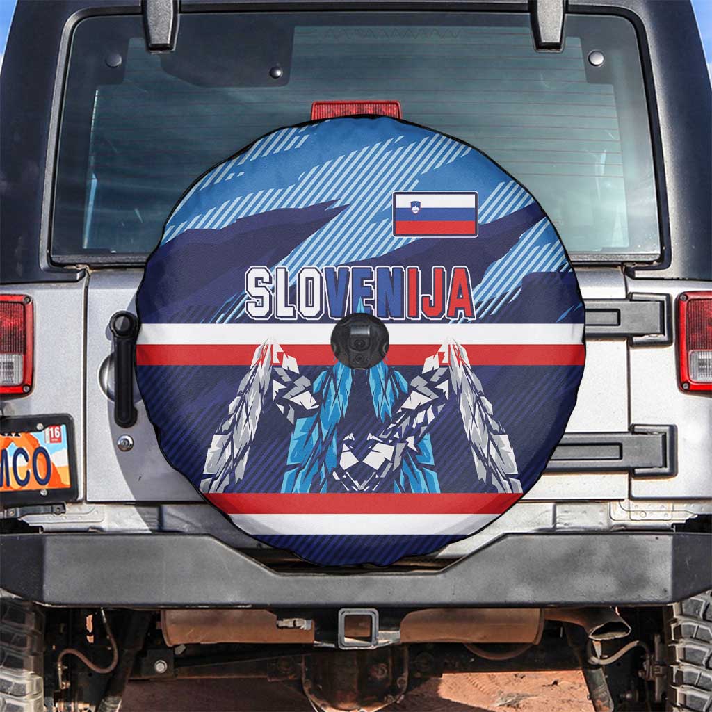 Slovenia Sport Fan Jersey Spare Tire Cover Broken Ice Style Patterns - Wonder Print Shop