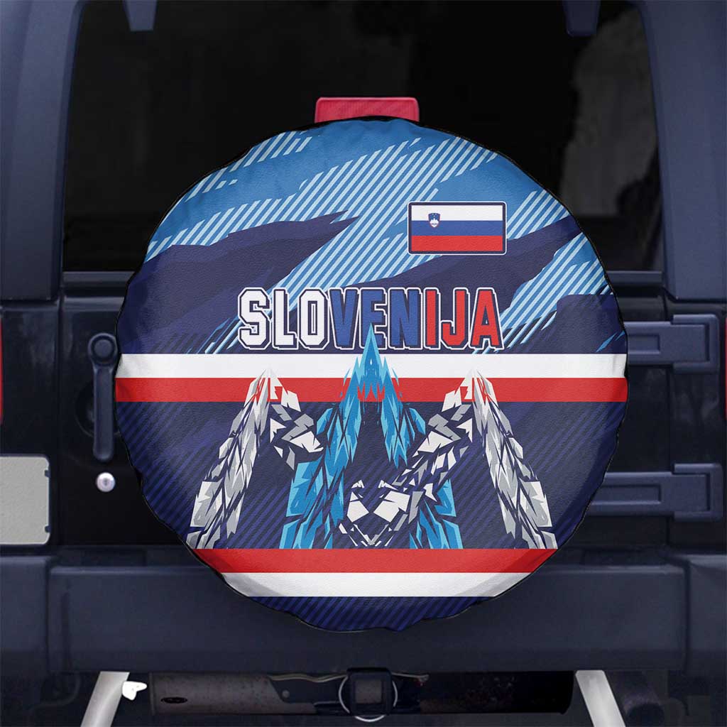 Slovenia Sport Fan Jersey Spare Tire Cover Broken Ice Style Patterns - Wonder Print Shop