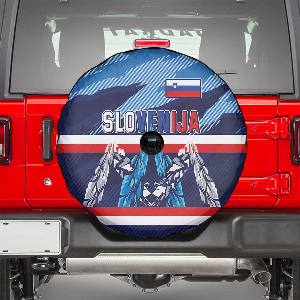 Slovenia Sport Fan Jersey Spare Tire Cover Broken Ice Style Patterns - Wonder Print Shop