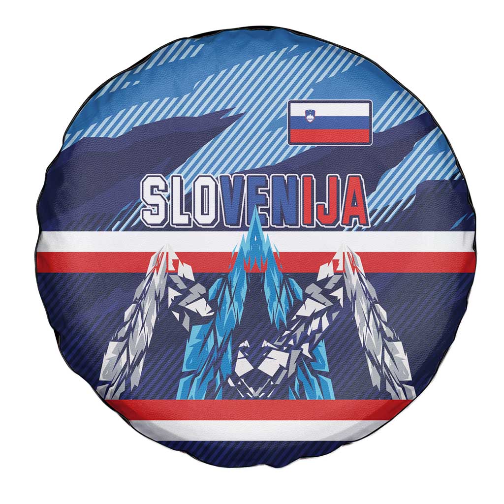 Slovenia Sport Fan Jersey Spare Tire Cover Broken Ice Style Patterns - Wonder Print Shop