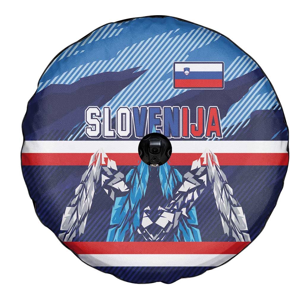 Slovenia Sport Fan Jersey Spare Tire Cover Broken Ice Style Patterns - Wonder Print Shop