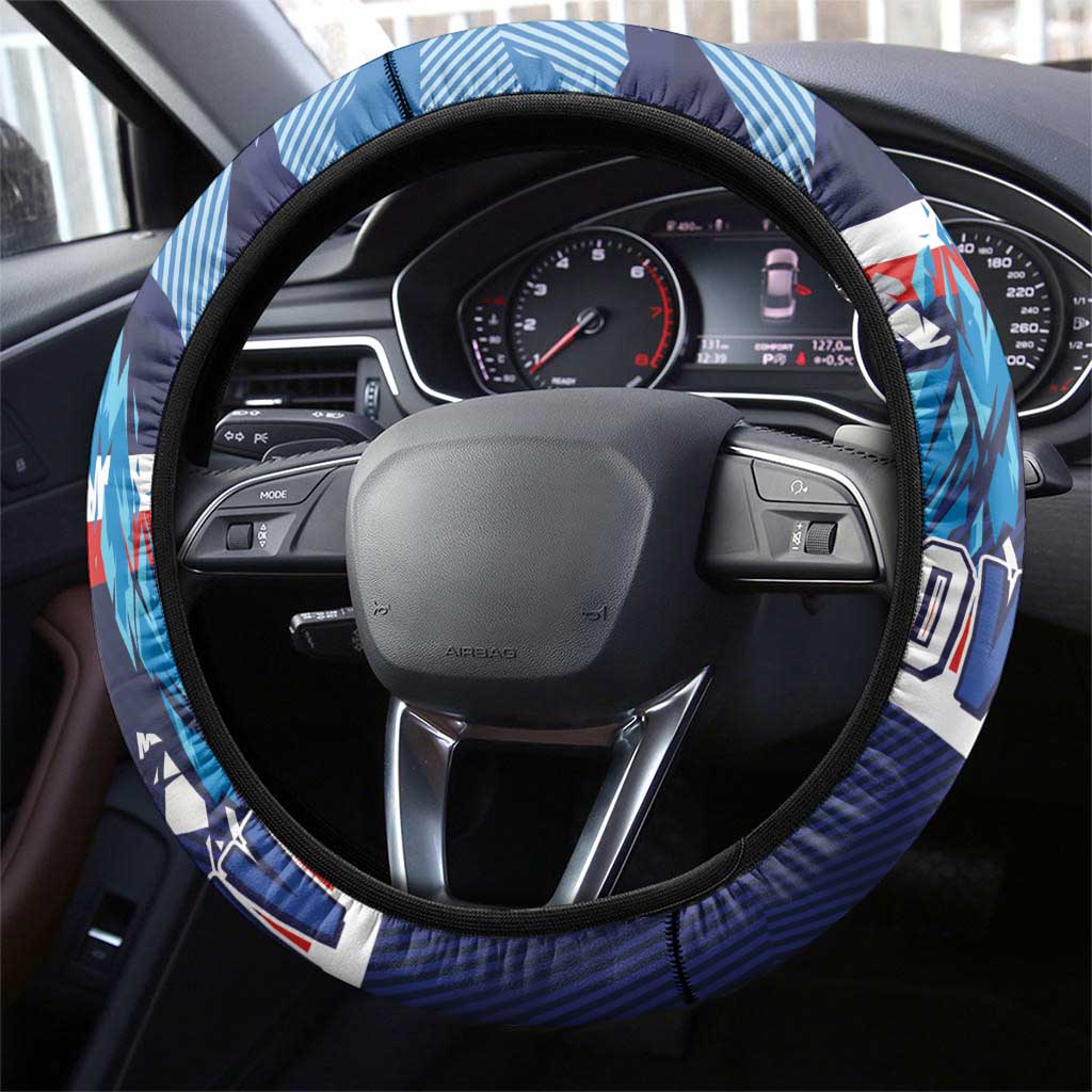 Slovenia Sport Fan Jersey Steering Wheel Cover Broken Ice Style Patterns - Wonder Print Shop