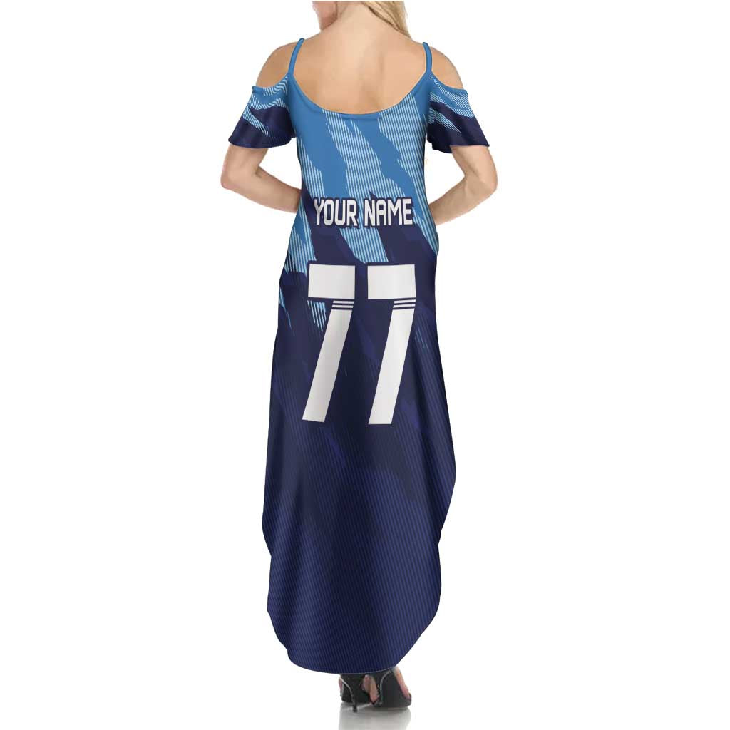 Custom Slovenia Sport Fan Jersey Summer Maxi Dress Broken Ice Style Patterns - Wonder Print Shop