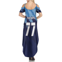 Custom Slovenia Sport Fan Jersey Summer Maxi Dress Broken Ice Style Patterns - Wonder Print Shop