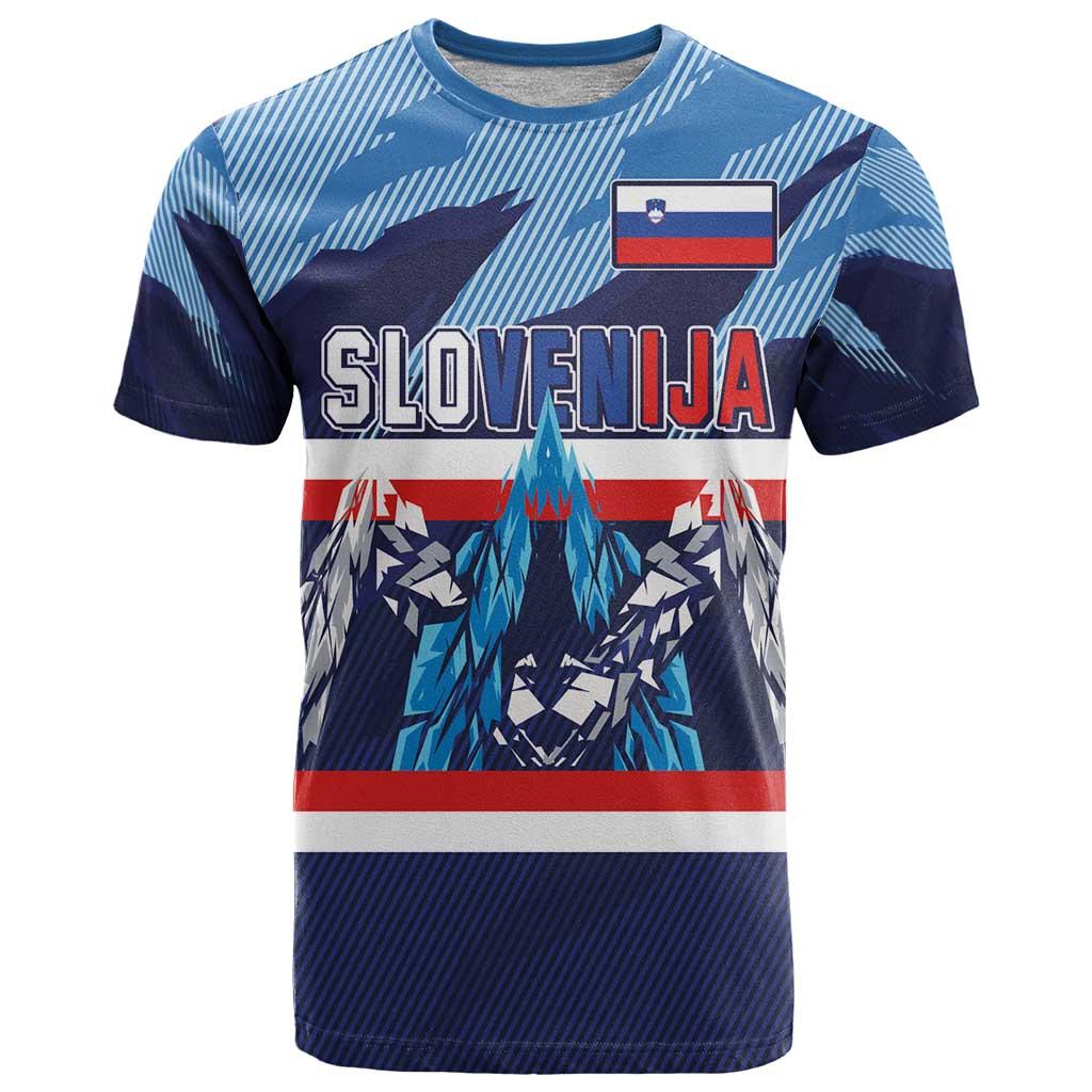 Custom Slovenia Sport Fan Jersey T Shirt Broken Ice Style Patterns - Wonder Print Shop