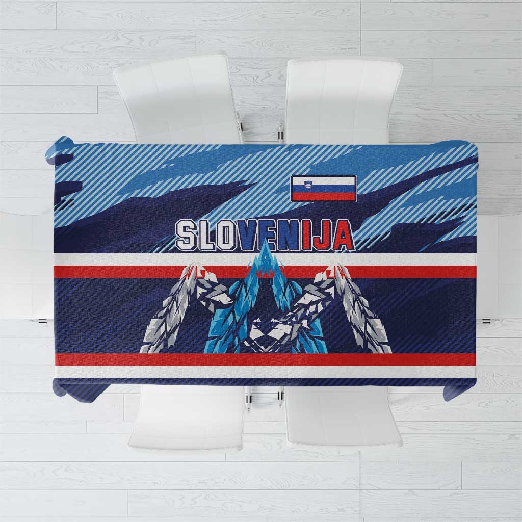 Slovenia Sport Fan Jersey Tablecloth Broken Ice Style Patterns - Wonder Print Shop
