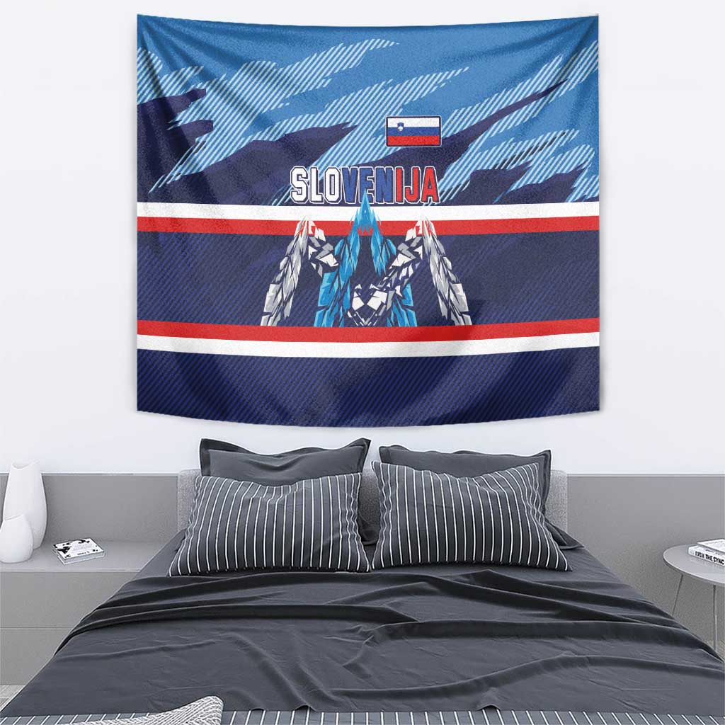 Slovenia Sport Fan Jersey Tapestry Broken Ice Style Patterns - Wonder Print Shop