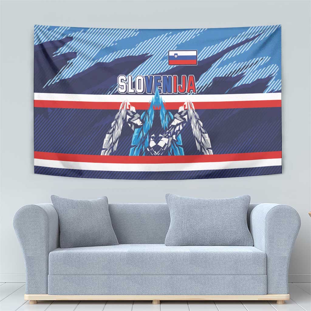 Slovenia Sport Fan Jersey Tapestry Broken Ice Style Patterns - Wonder Print Shop
