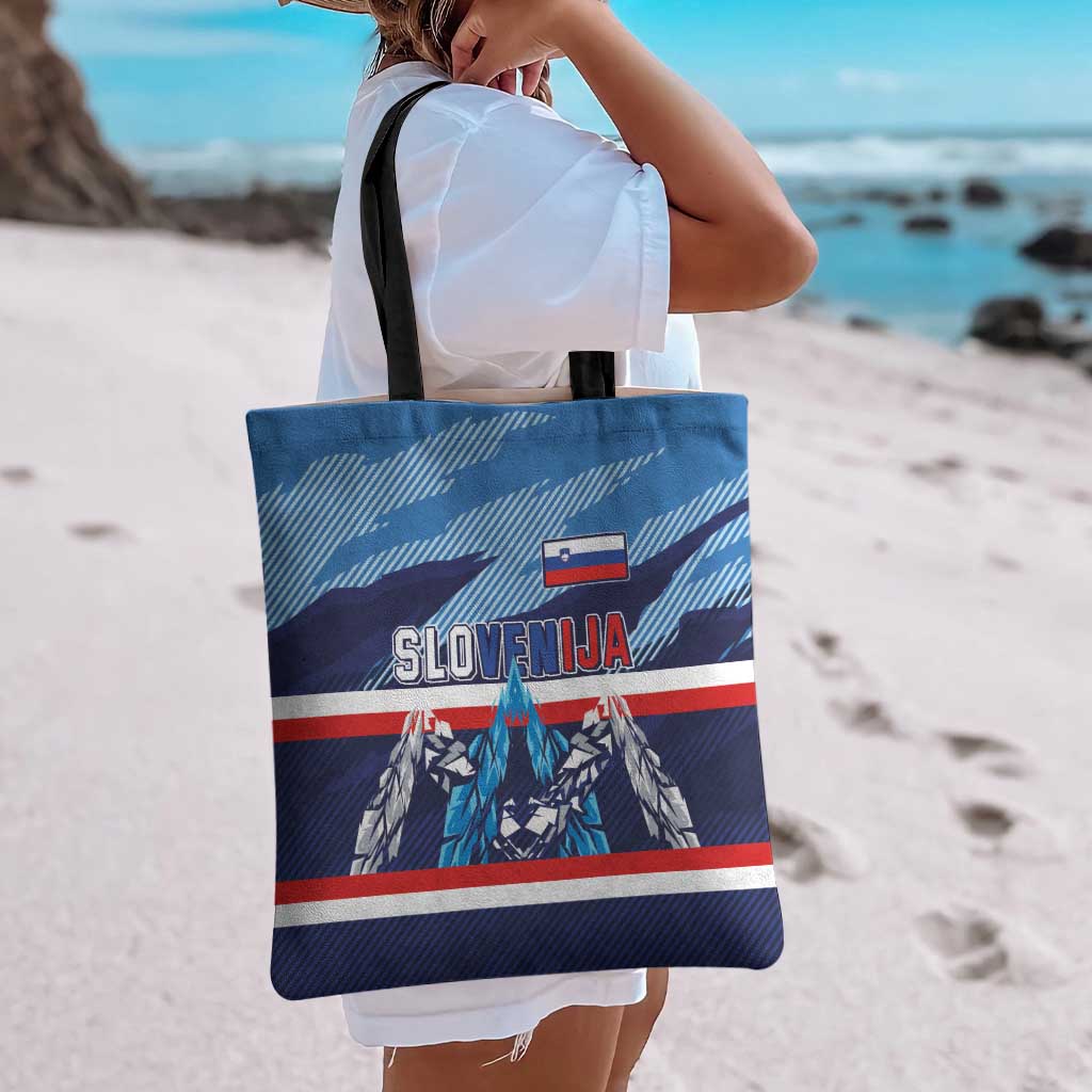 Slovenia Sport Fan Jersey Tote Bag Broken Ice Style Patterns - Wonder Print Shop