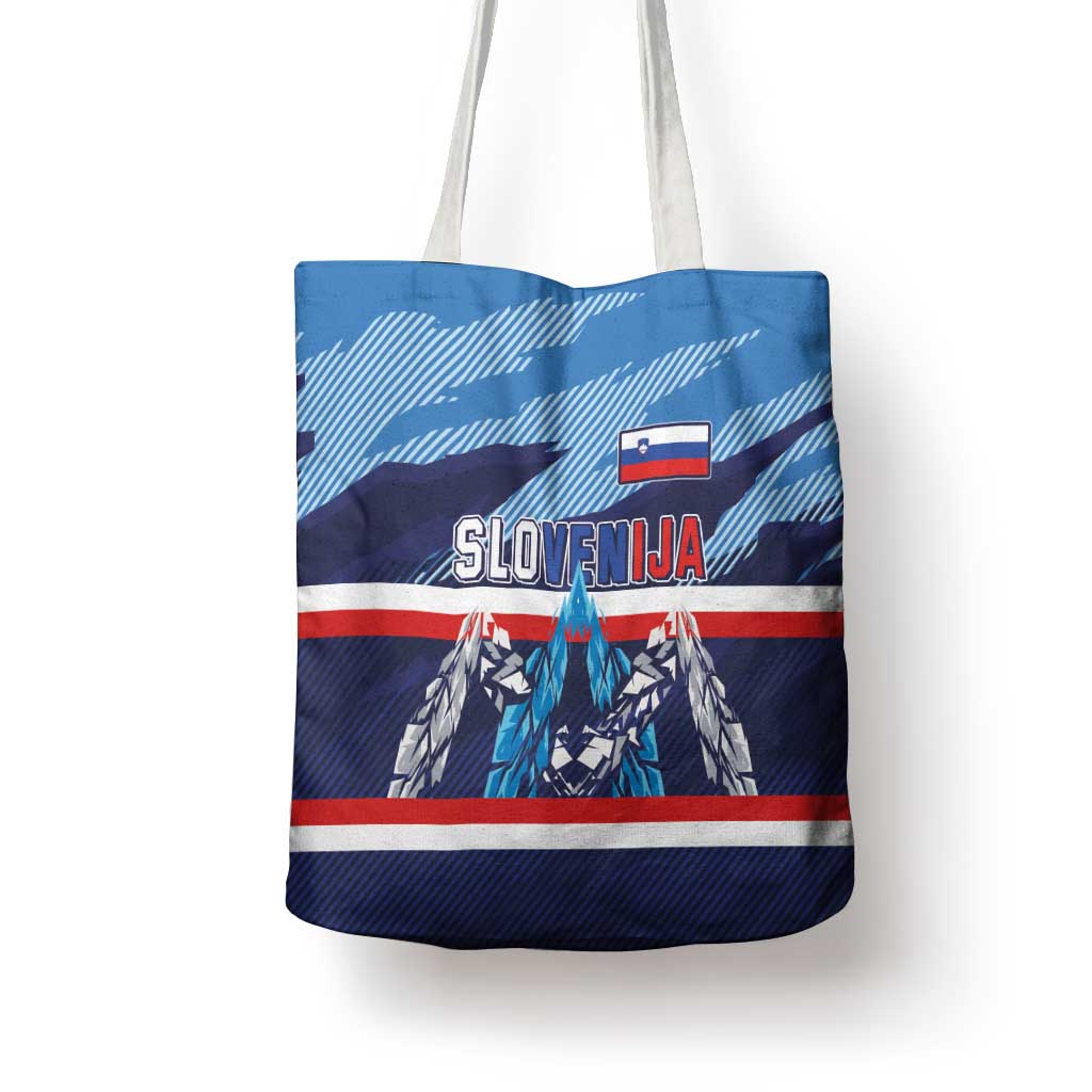 Slovenia Sport Fan Jersey Tote Bag Broken Ice Style Patterns - Wonder Print Shop