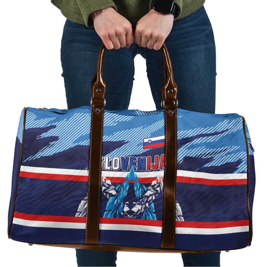 Slovenia Sport Fan Jersey Travel Bag Broken Ice Style Patterns - Wonder Print Shop