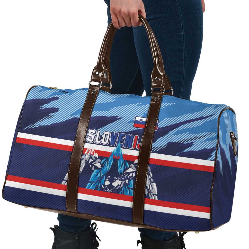Slovenia Sport Fan Jersey Travel Bag Broken Ice Style Patterns - Wonder Print Shop