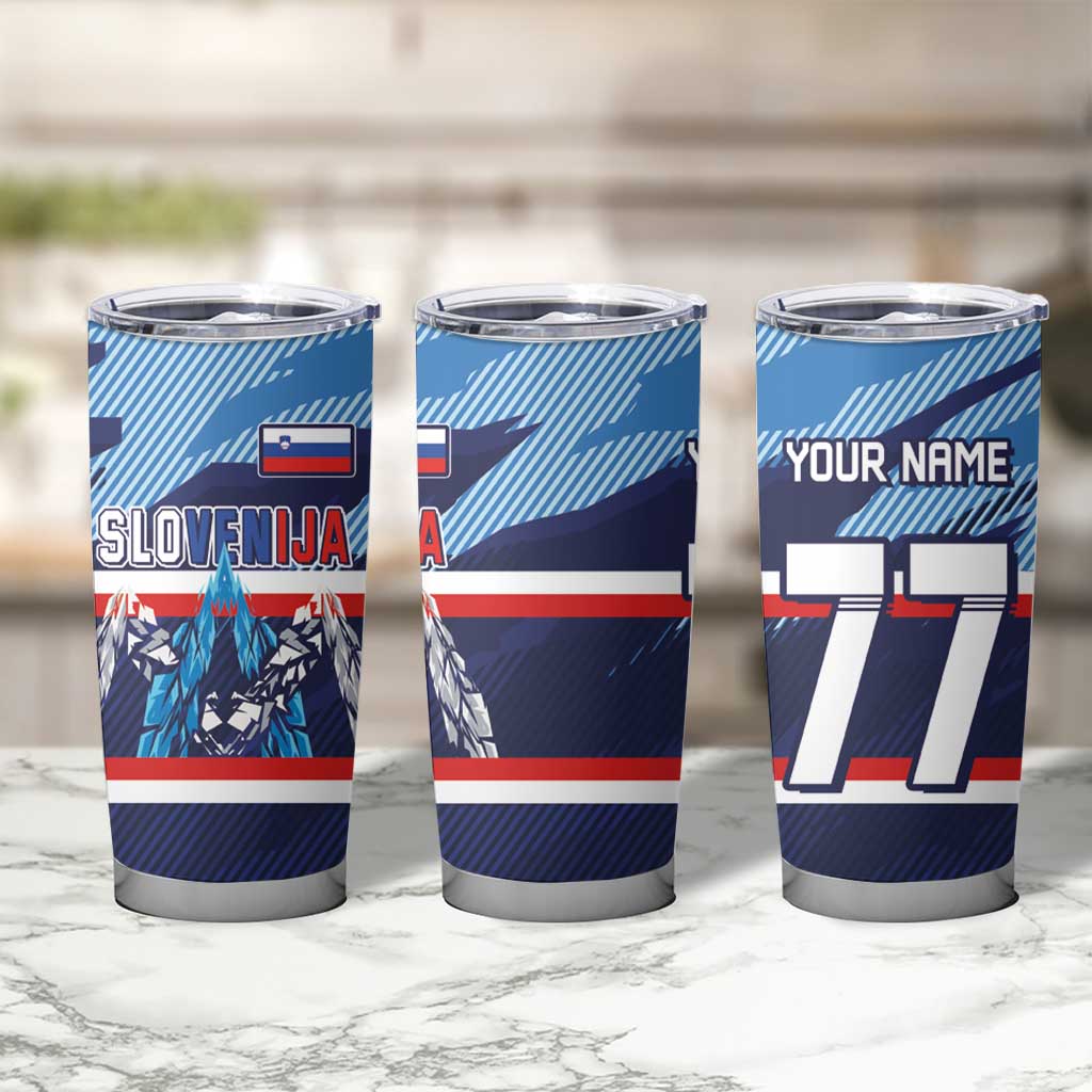 Custom Slovenia Sport Fan Jersey Tumbler Cup Broken Ice Style Patterns - Wonder Print Shop