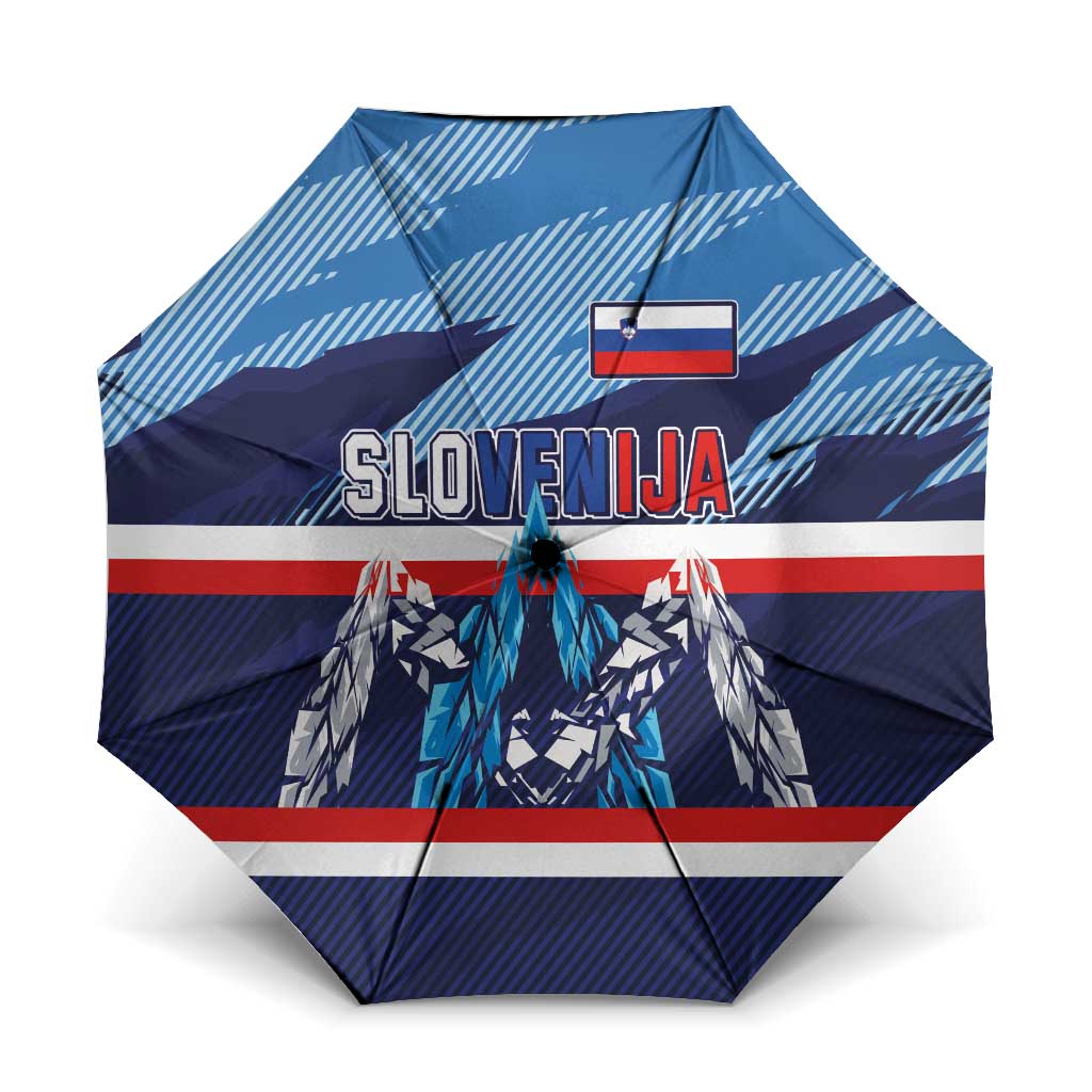 Slovenia Sport Fan Jersey Umbrella Broken Ice Style Patterns - Wonder Print Shop