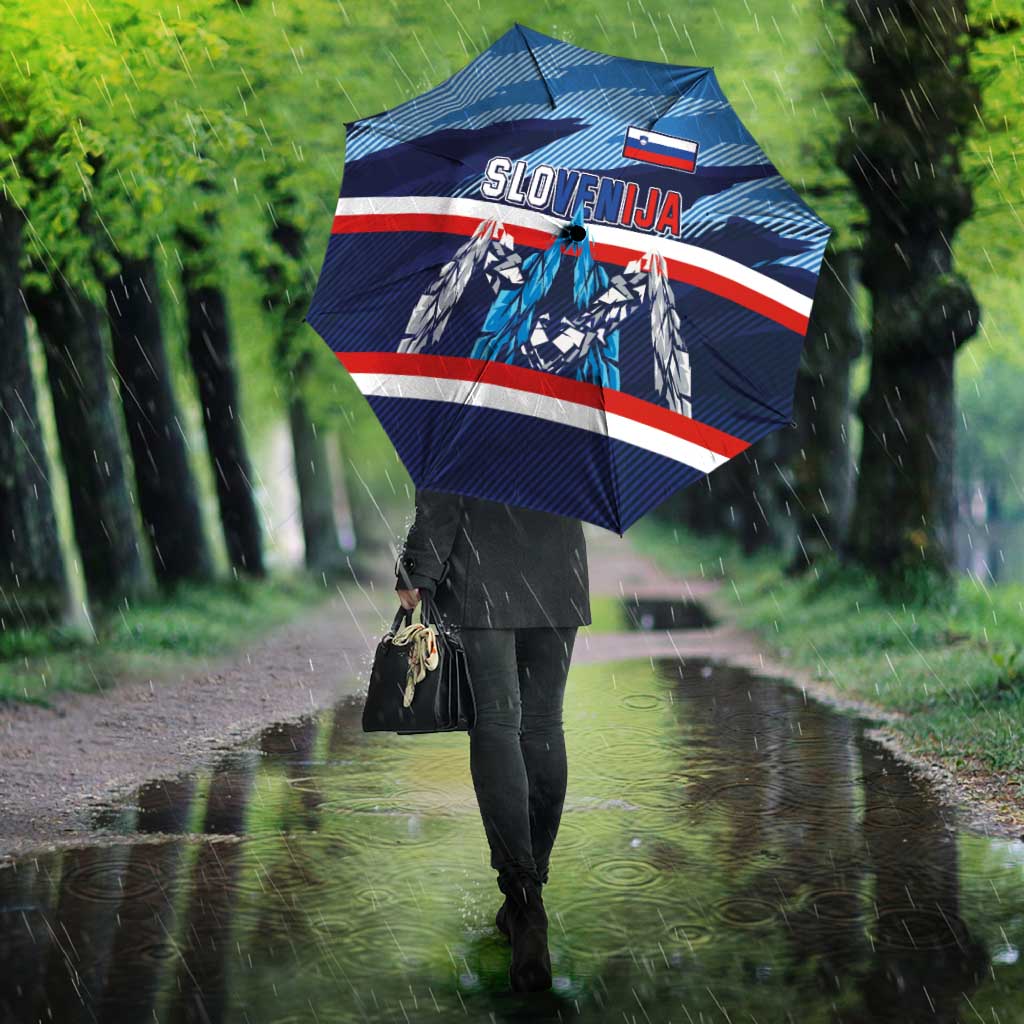 Slovenia Sport Fan Jersey Umbrella Broken Ice Style Patterns - Wonder Print Shop