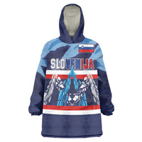 Custom Slovenia Sport Fan Jersey Wearable Blanket Hoodie Broken Ice Style Patterns - Wonder Print Shop