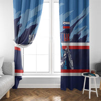 Slovenia Sport Fan Jersey Window Curtain Broken Ice Style Patterns - Wonder Print Shop