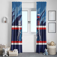 Slovenia Sport Fan Jersey Window Curtain Broken Ice Style Patterns - Wonder Print Shop