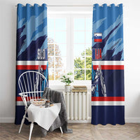 Slovenia Sport Fan Jersey Window Curtain Broken Ice Style Patterns - Wonder Print Shop