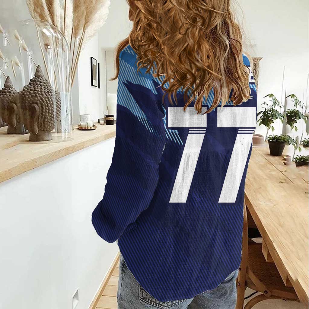 Custom Slovenia Sport Fan Jersey Women Casual Shirt Broken Ice Style Patterns - Wonder Print Shop