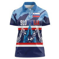 Custom Slovenia Sport Fan Jersey Women Polo Shirt Broken Ice Style Patterns - Wonder Print Shop