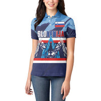 Custom Slovenia Sport Fan Jersey Women Polo Shirt Broken Ice Style Patterns - Wonder Print Shop