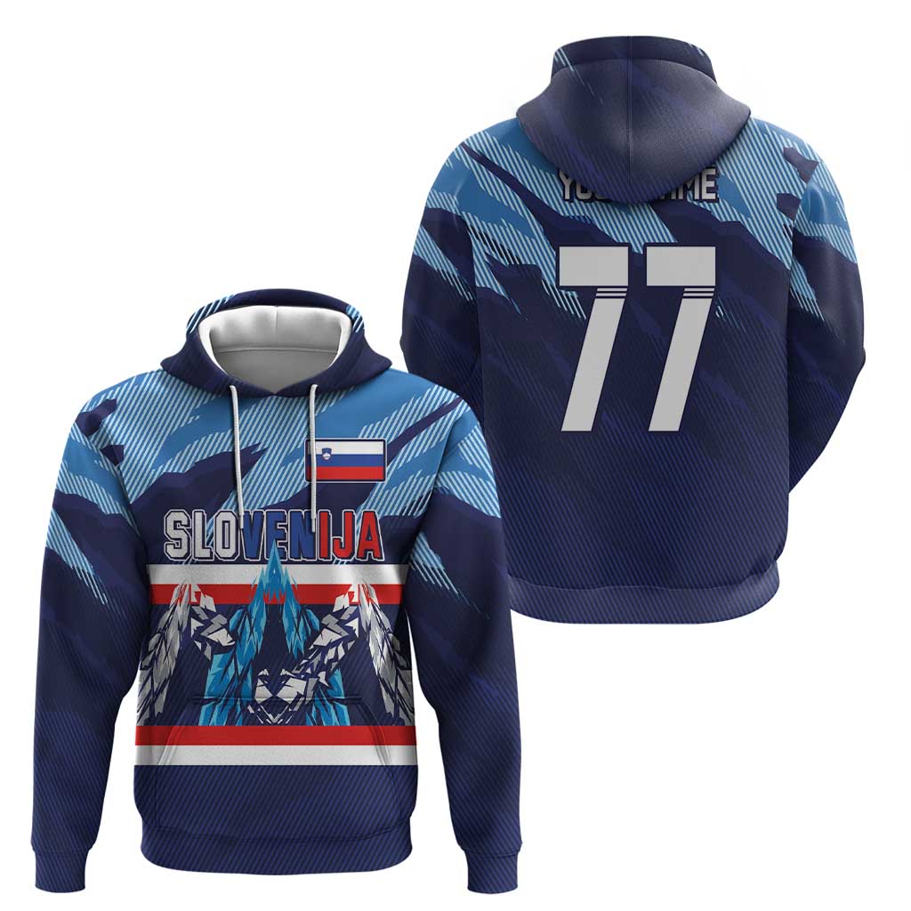 Custom Slovenia Sport Fan Jersey Zip Hoodie Broken Ice Style Patterns - Wonder Print Shop