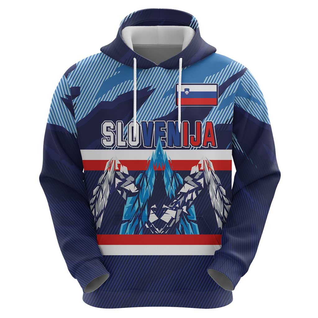 Custom Slovenia Sport Fan Jersey Zip Hoodie Broken Ice Style Patterns - Wonder Print Shop