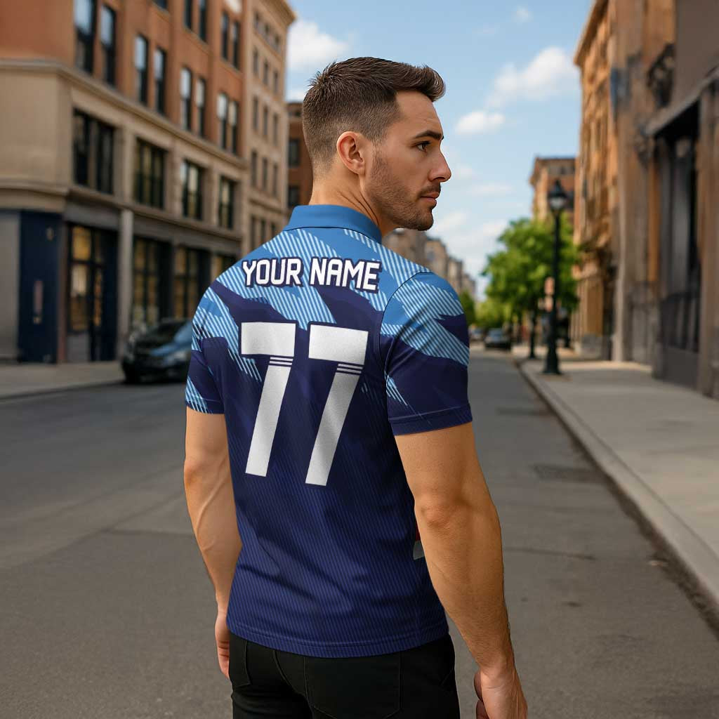 Custom Slovenia Sport Fan Jersey Zipper Polo Shirt Broken Ice Style Patterns - Wonder Print Shop