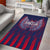 Serbia Sport Fan Jersey Area Rug Eagle Wings with Sporty Stripes Style - Wonder Print Shop