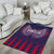 Serbia Sport Fan Jersey Area Rug Eagle Wings with Sporty Stripes Style - Wonder Print Shop