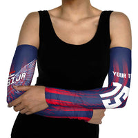 Serbia Sport Fan Jersey Arm Sleeves Eagle Wings with Sporty Stripes Style - Wonder Print Shop