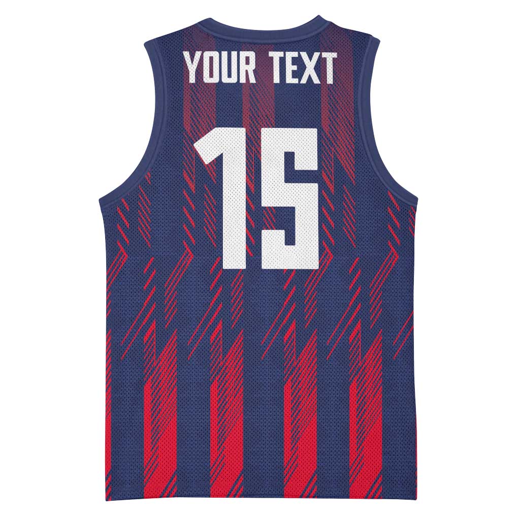 Custom Serbia Sport Fan Jersey Basketball Jersey Eagle Wings with Sporty Stripes Style - Wonder Print Shop