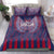 Serbia Sport Fan Jersey Bedding Set Eagle Wings with Sporty Stripes Style - Wonder Print Shop