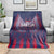 Serbia Sport Fan Jersey Blanket Eagle Wings with Sporty Stripes Style - Wonder Print Shop