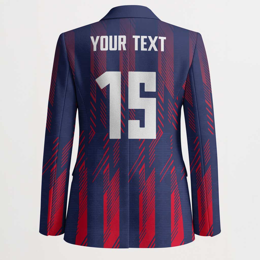 Custom Serbia Sport Fan Jersey Blazer Eagle Wings with Sporty Stripes Style - Wonder Print Shop