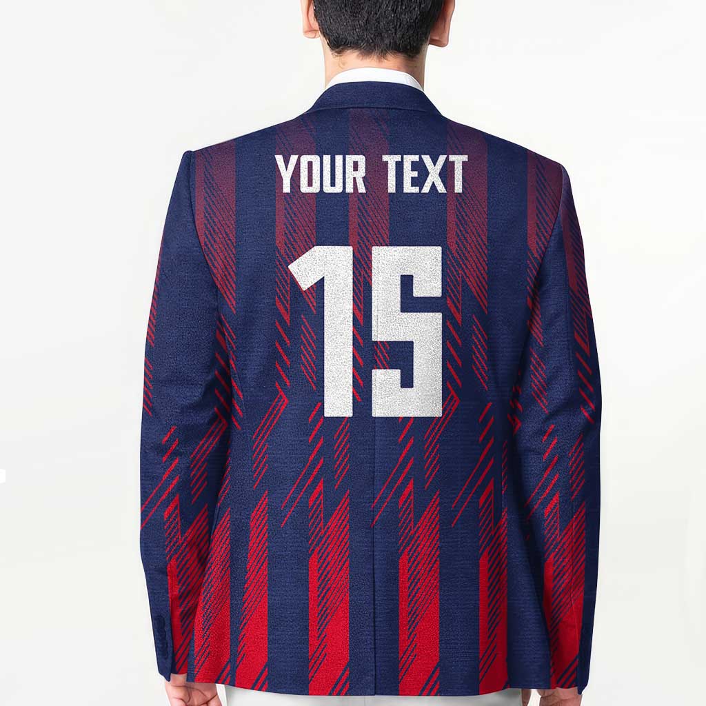 Custom Serbia Sport Fan Jersey Blazer Eagle Wings with Sporty Stripes Style - Wonder Print Shop
