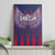 Serbia Sport Fan Jersey Canvas Wall Art Eagle Wings with Sporty Stripes Style - Wonder Print Shop