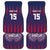 Serbia Sport Fan Jersey Car Mats Eagle Wings with Sporty Stripes Style - Wonder Print Shop