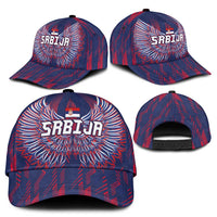 Serbia Sport Fan Jersey Classic Cap Eagle Wings with Sporty Stripes Style - Wonder Print Shop