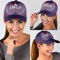 Serbia Sport Fan Jersey Classic Cap Eagle Wings with Sporty Stripes Style - Wonder Print Shop