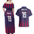 Custom Serbia Sport Fan Jersey Couples Matching Off Shoulder Maxi Dress and Hawaiian Shirt Eagle Wings with Sporty Stripes Style - Wonder Print Shop