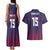 Custom Serbia Sport Fan Jersey Couples Matching Tank Maxi Dress and Hawaiian Shirt Eagle Wings with Sporty Stripes Style - Wonder Print Shop